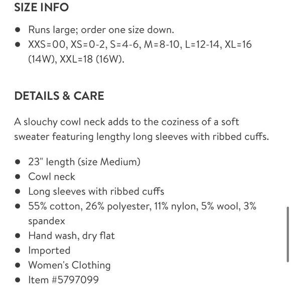 CHELSEA28 Cowl Neck Sweater In Beige Oatmeal Light Heather - Picture 7 of 8